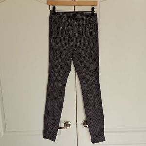 Black and Gray Patterned Pants